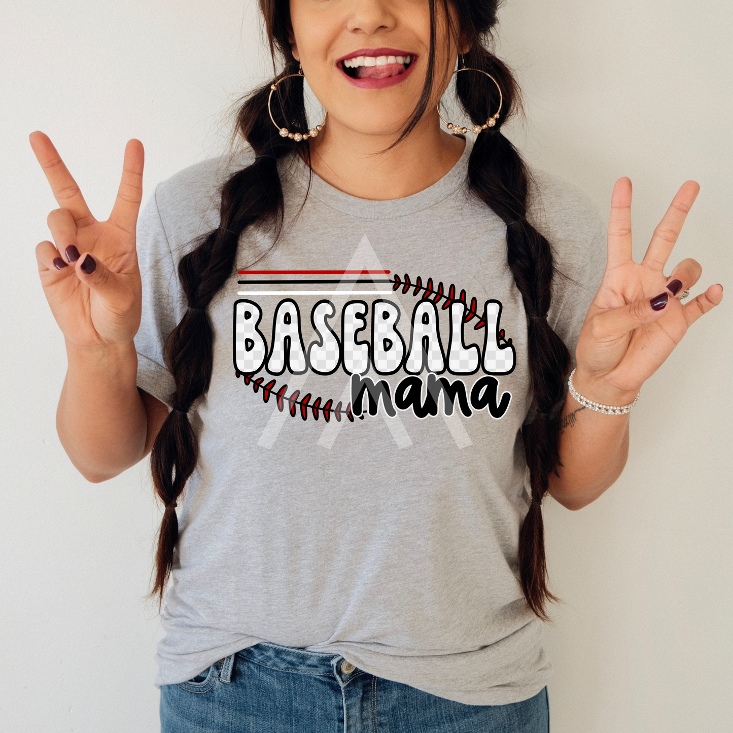 Baseball Stripes Mama