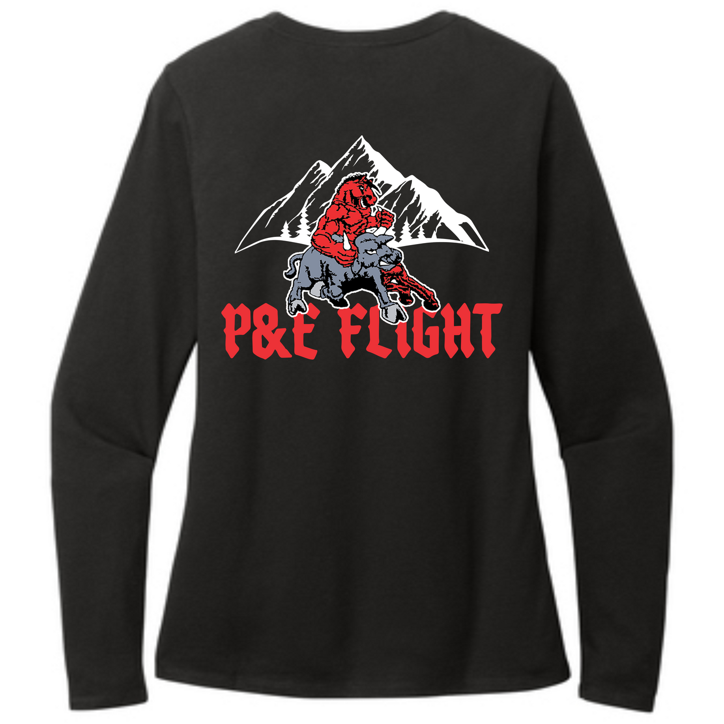 District Women's Perfect Blend Long Sleeve - P&E Flight DT110