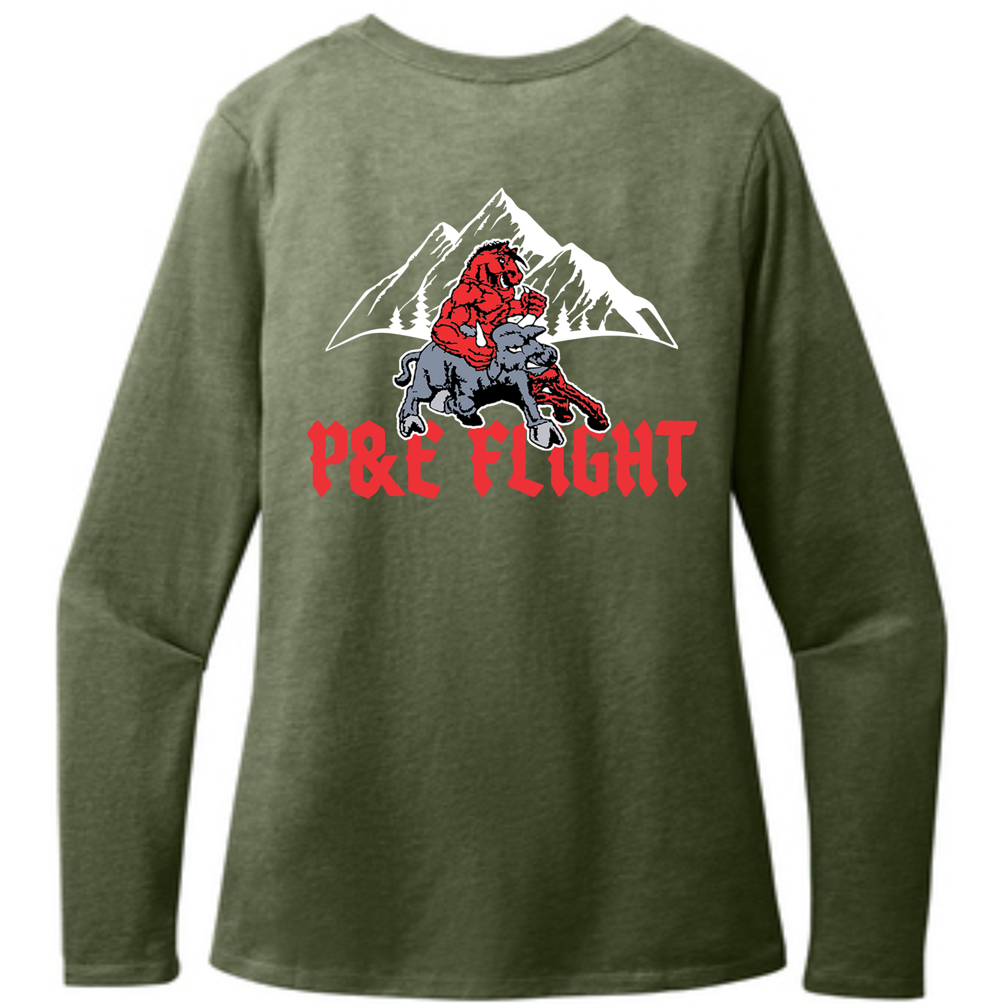 District Women's Perfect Blend Long Sleeve - P&E Flight DT110