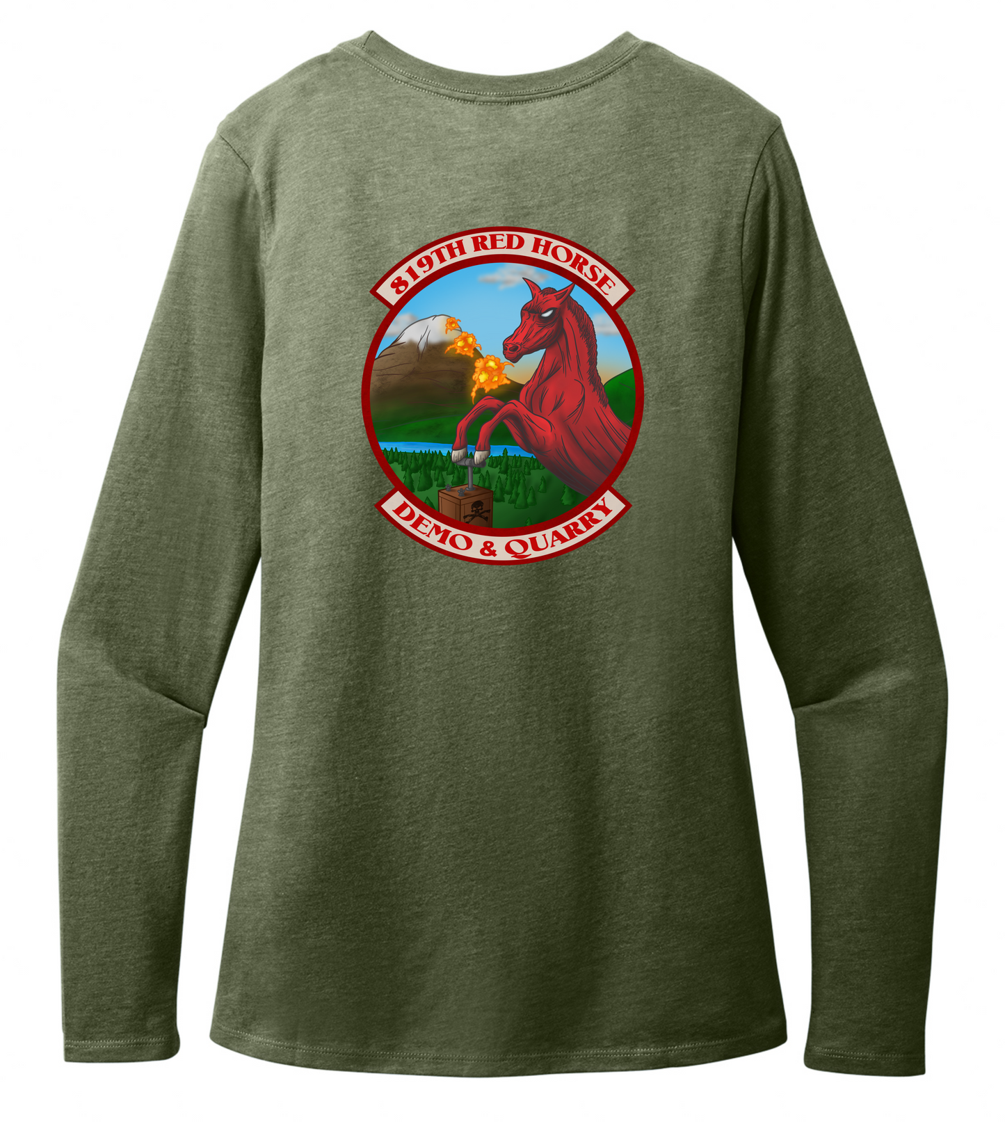 District Women's Perfect Blend Long Sleeve - Demo & Quarry DT110